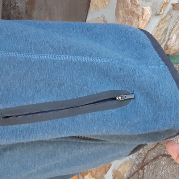 Athleta Blue Zip Hooded Jacket - Picture 2 of 7